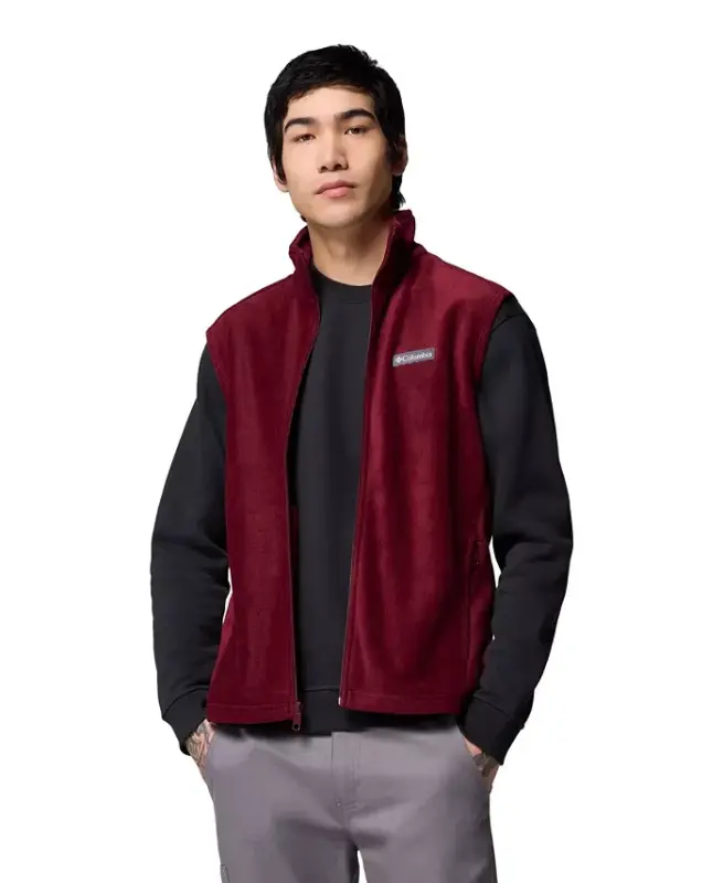 Men's Steens Mountain Fleece Vest - Rich wine - 1