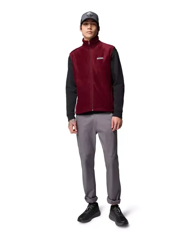 Men's Steens Mountain Fleece Vest - Rich wine - 2