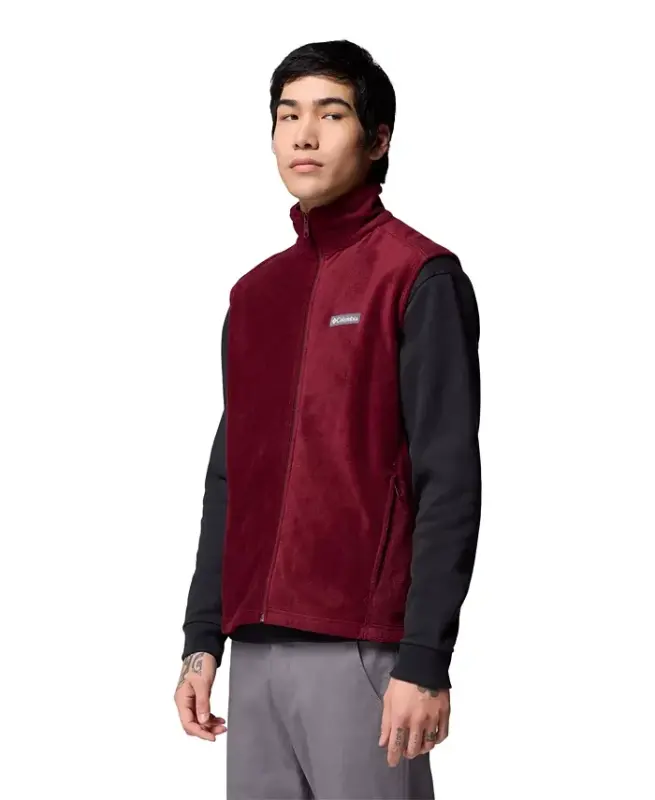 Men's Steens Mountain Fleece Vest - Rich wine - 3