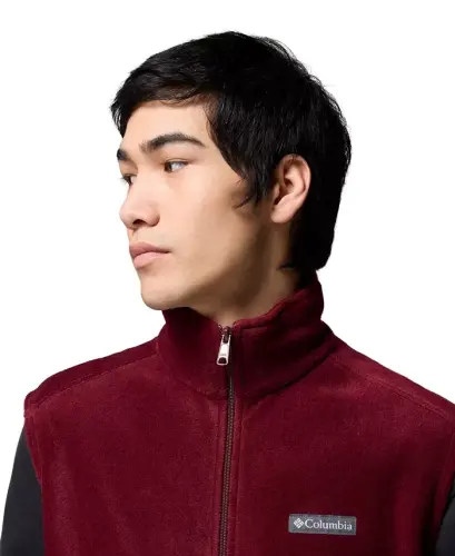Men's Steens Mountain Fleece Vest - Rich wine - 4