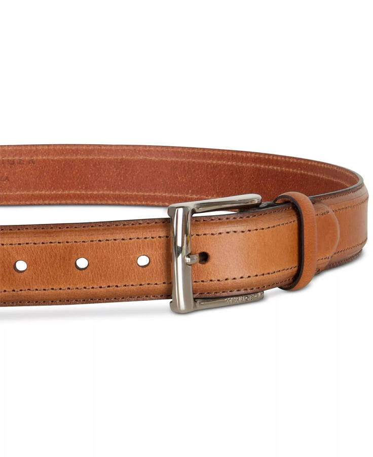 Men’s Stitched Classic Dress Casual Belt Cognac - 10