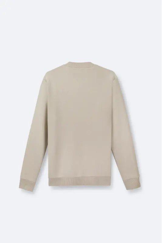 Men's Stone Crew Neck 3 Thread Brushed Printed - 7