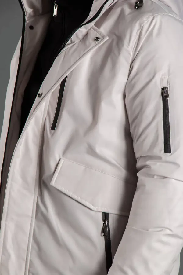 Men's Stone Hood Puffy Jacket - 3