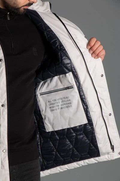 Men's Stone Hood Puffy Jacket - 4