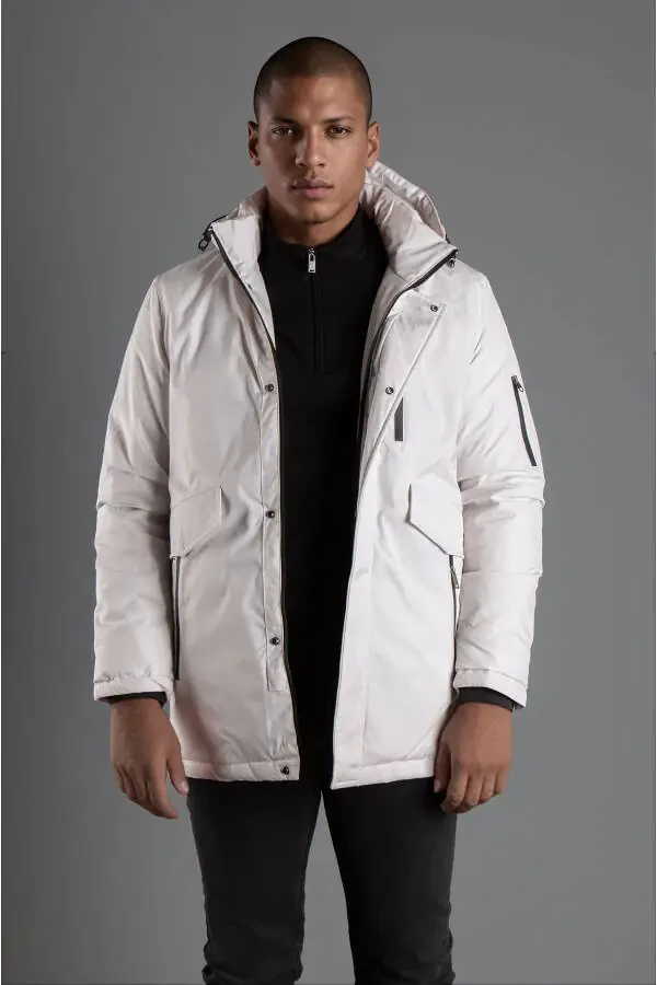 Men's Stone Hood Puffy Jacket - 5