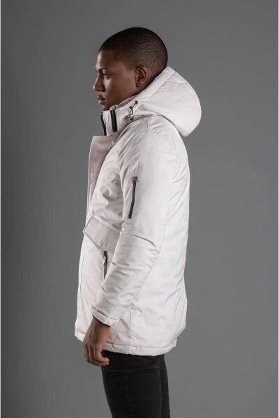 Men's Stone Hood Puffy Jacket - 6