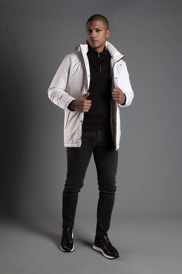 Men's Stone Hooded Puffer Jacket 5615 - 2