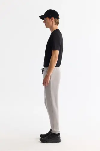 Men's Stone Rayon Knitted Fabric Sweatpants B003403-Stone - AVVA (1)