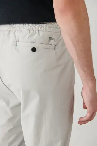 Men's Stone Waist Elastic Lace-Up Zipper Pocket Water Repellent Bi Stretch Relaxed Fit Pants A41y3235 - 8