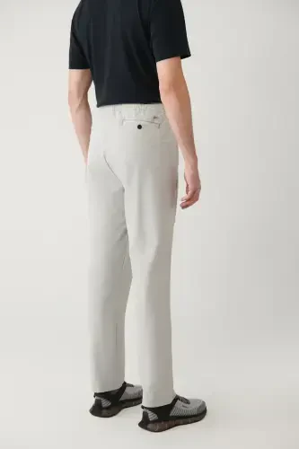 Men's Stone Waist Elastic Lace-Up Zipper Pocket Water Repellent Bi Stretch Relaxed Fit Pants A41y3235 - 6