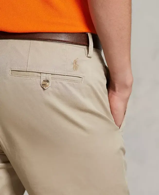 Men's Straight-Fit Stretch Chino Pants-Classic Tan - 3