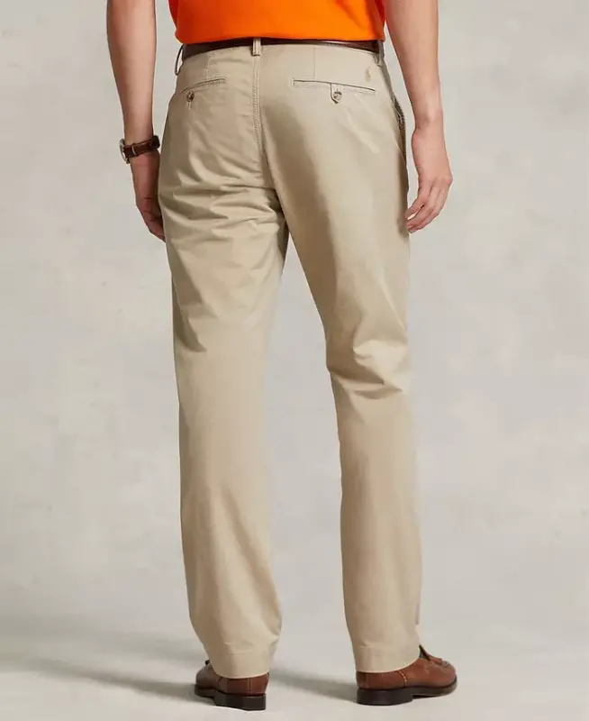 Men's Straight-Fit Stretch Chino Pants-Classic Tan - 4