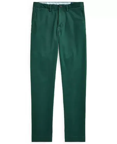 Men's Straight-Fit Stretch Chino Pants - Colleage Green - 5