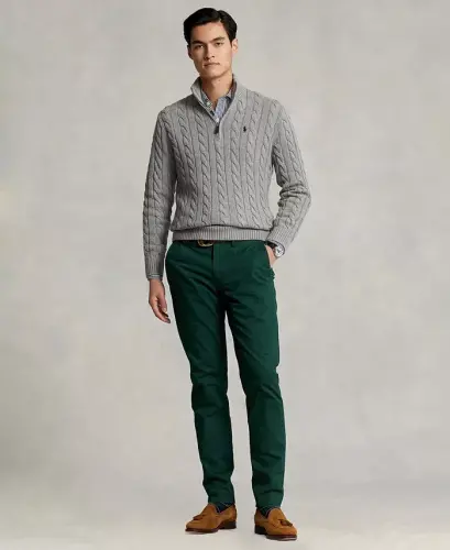 Men's Straight-Fit Stretch Chino Pants - Colleage Green - POLO RALPH LAUREN (1)