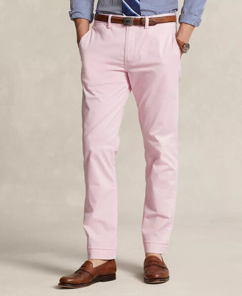 Men's Straight-Fit Washed Stretch Chino Pants Carmel Pink - 4