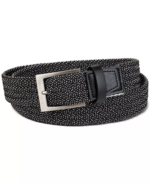 Men's Stretch Braided Cord Belt, Created for Modazone Black - 1