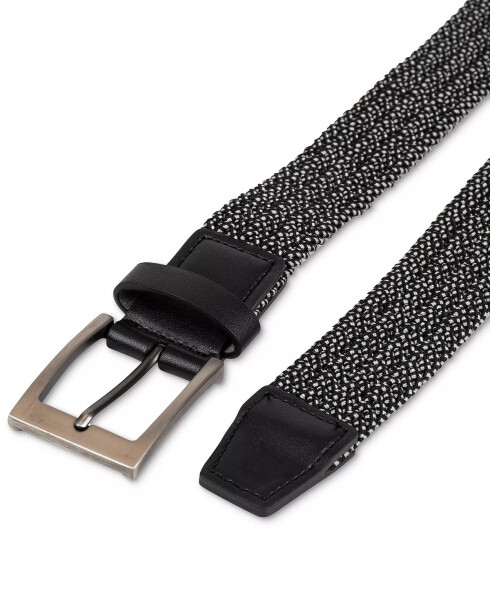 Men's Stretch Braided Cord Belt, Created for Modazone Black - 3