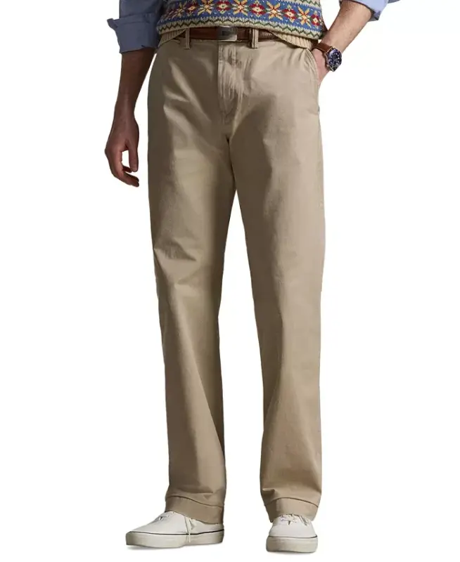 Men's Stretch Classic-Fit Chino Pants-Khaki Tan - 1