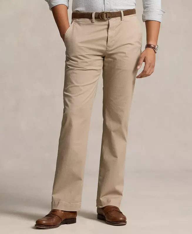 Men's Stretch Classic-Fit Chino Pants-Khaki Tan - POLO RALPH LAUREN