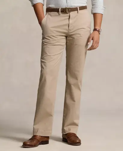 Men's Stretch Classic-Fit Chino Pants-Khaki Tan - 1