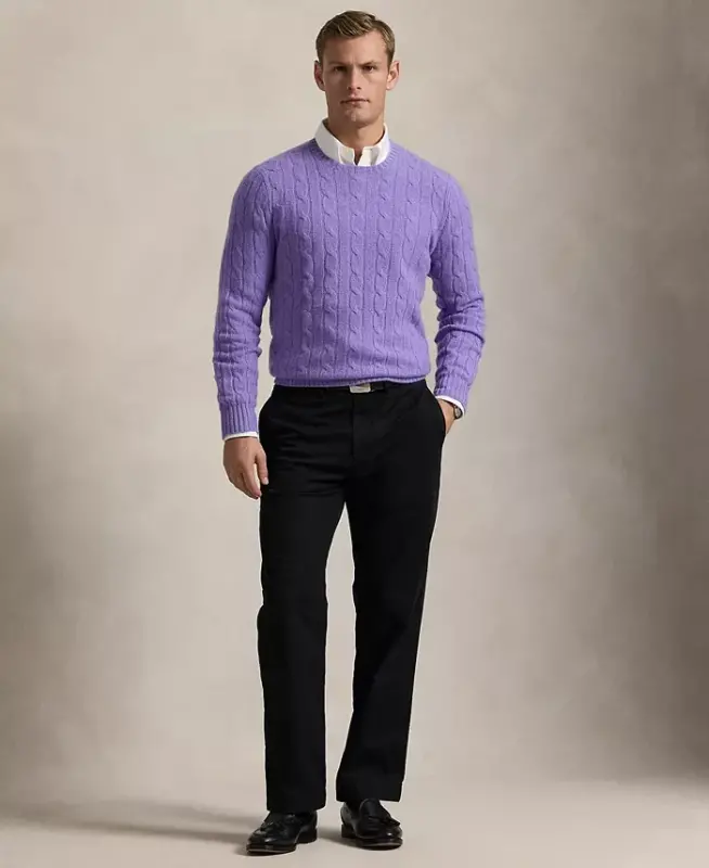 Men's Stretch Classic-Fit Chino Pants-Polo Black - 2
