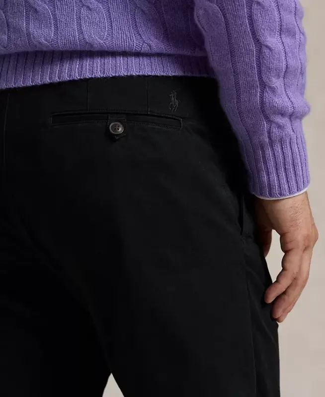 Men's Stretch Classic-Fit Chino Pants-Polo Black - 4
