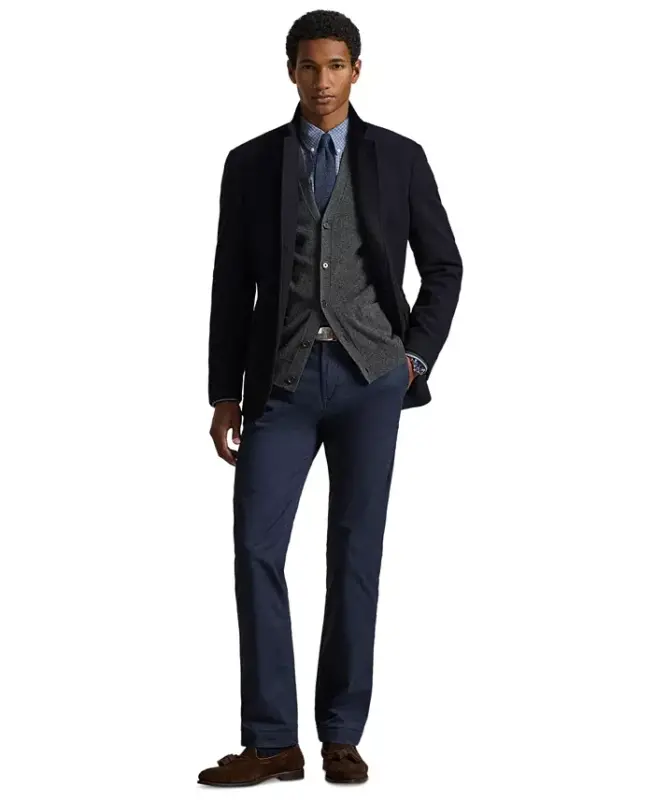 Men's Stretch Classic-Fit Chino Pants-Polo Black - 6