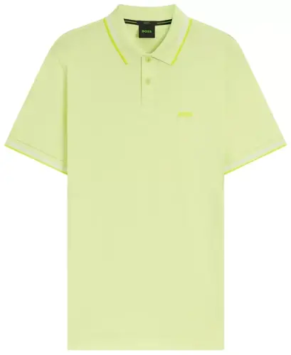 Men’s Stretch-Cotton Slim-Fit Logo Polo Shirt - Light Green - Hugo Boss (1)