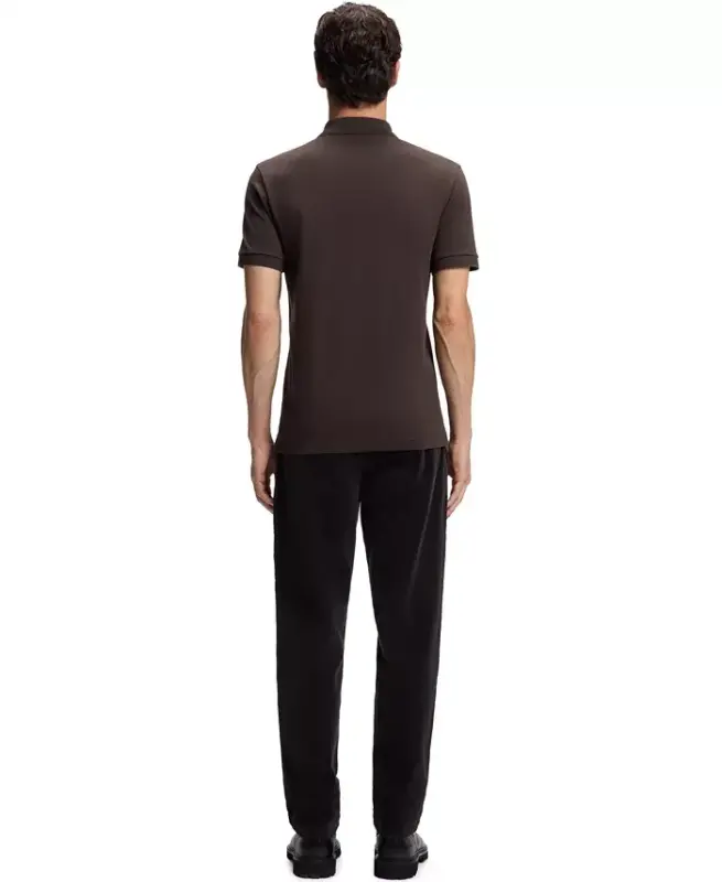 Men's Stretch-Cotton Slim-Fit Passenger Polo Shirt - Dark Brown - 2