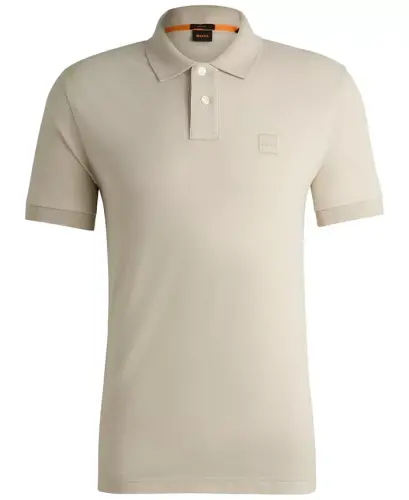 Men's Stretch-Cotton Slim-Fit Passenger Polo Shirt - Light Beige - Hugo Boss (1)