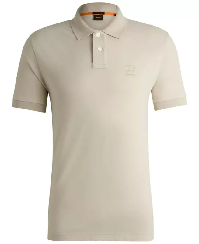 Men's Stretch-Cotton Slim-Fit Passenger Polo Shirt - Light Beige - 2