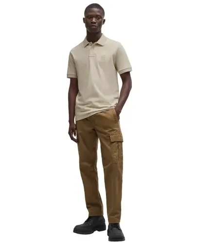 Men's Stretch-Cotton Slim-Fit Passenger Polo Shirt - Light Beige - 4