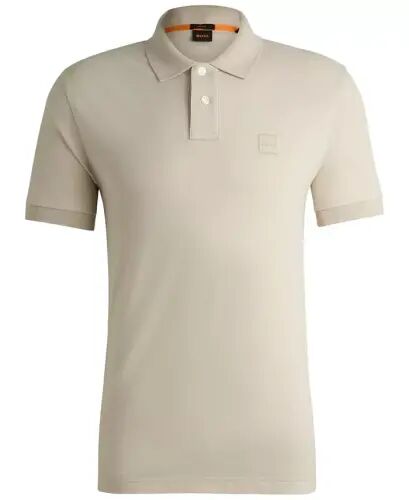 Men's Stretch-Cotton Slim-Fit Passenger Polo Shirt - Light Beige - Hugo Boss (1)