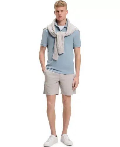 Men's Stretch-Cotton Slim-Fit Passenger Polo Shirt - Open Blue - Hugo Boss (1)
