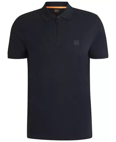 Men's Stretch-Cotton Slim-Fit Polo Shirt - Dark Blue - 4