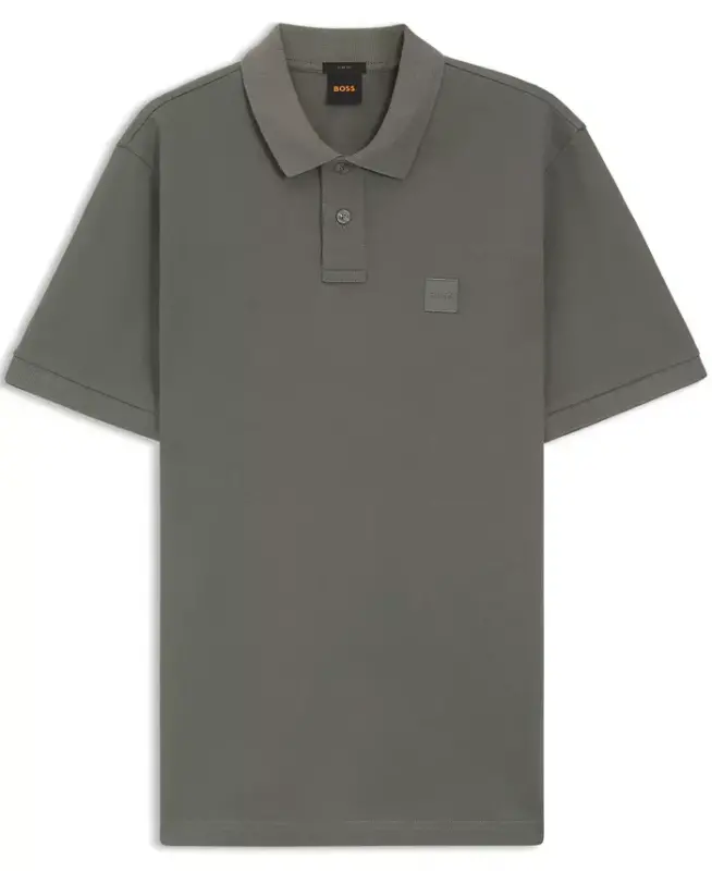 Men's Stretch-Cotton Slim-Fit Polo Shirt - Open Beige - HUGO BOSS