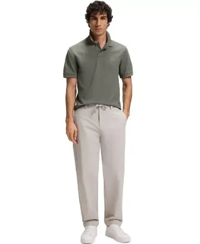 Men's Stretch-Cotton Slim-Fit Polo Shirt - Open Beige - HUGO BOSS (1)