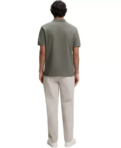 Men's Stretch-Cotton Slim-Fit Polo Shirt - Open Beige - 3