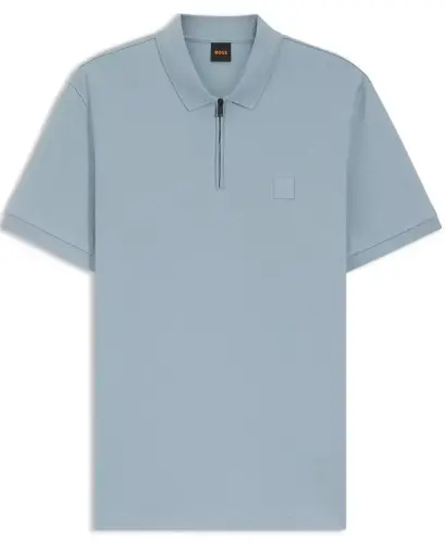 Men's Stretch-Cotton Slim-Fit Polo Shirt - Open Blue - 3