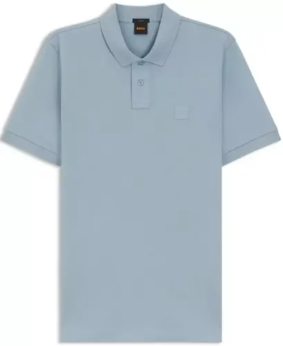 Men's Stretch-Cotton Slim-Fit Polo Shirt - Open Blue 
