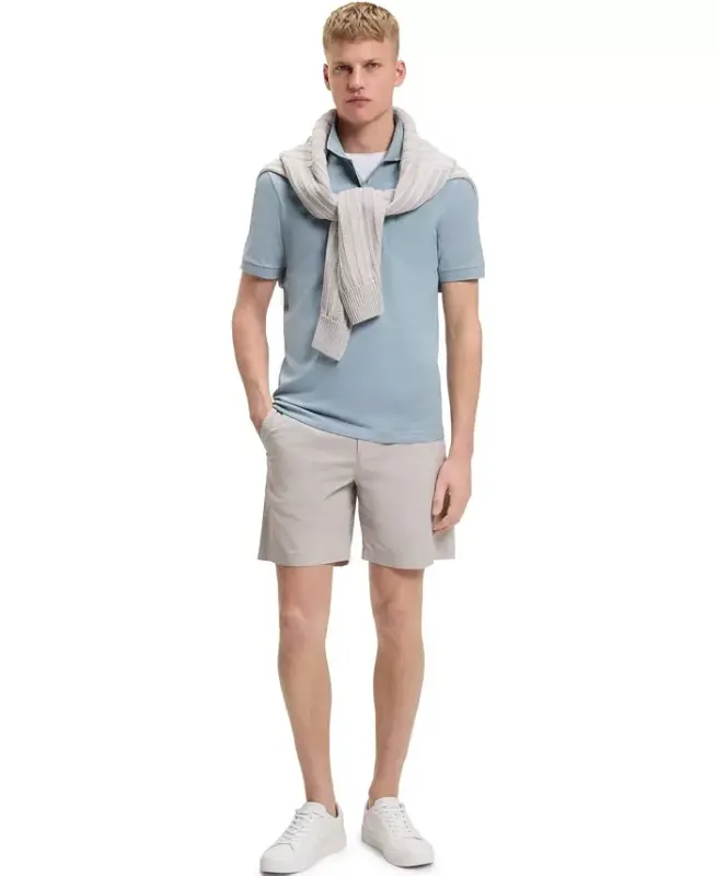 Men's Stretch-Cotton Slim-Fit Polo Shirt - Open Blue - 2