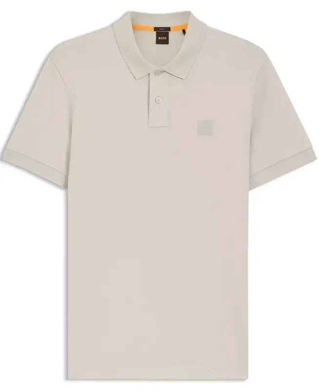 Men's Stretch-Cotton Slim-Fit Polo Shirt - Open Gray - 5