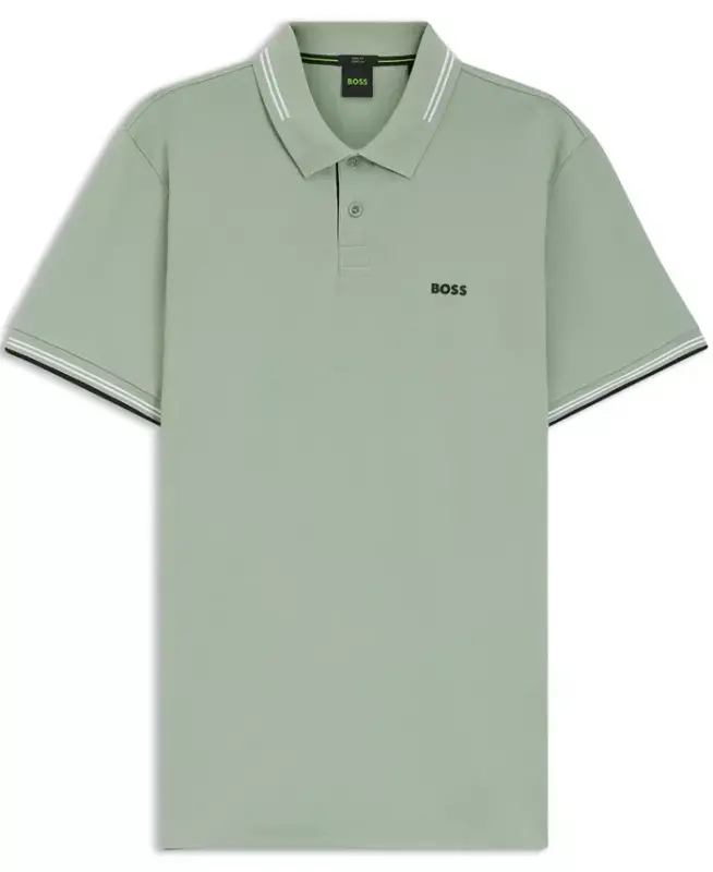 Men's Stretch-Cotton Slim-Fit Polo Shirt - Open Green - 3