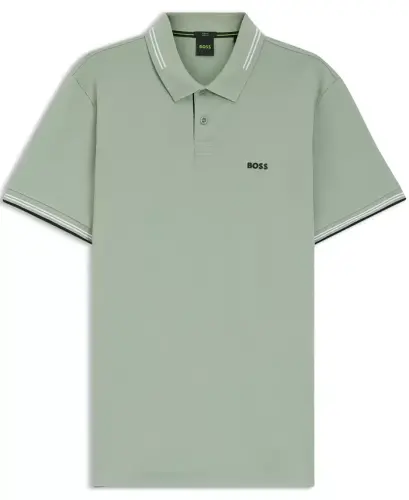 Men's Stretch-Cotton Slim-Fit Polo Shirt - Open Green - 3
