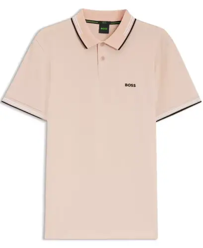 Men's Stretch-Cotton Slim-Fit Polo Shirt - Orange - 2