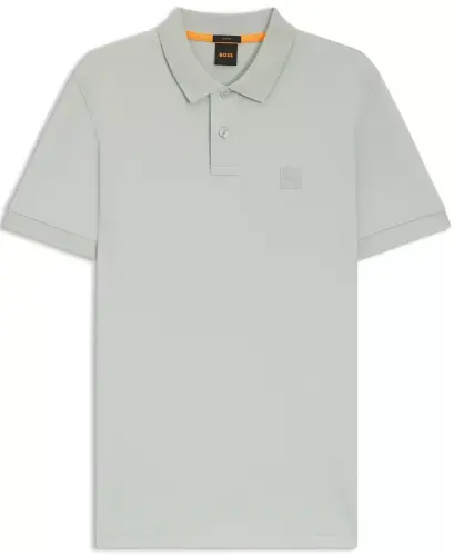 Men's Stretch-Cotton Slim-Fit Polo Shirt - Silver - 2