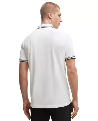 Men's Stretch-Cotton Slim-Fit Polo Shirt - White - 3