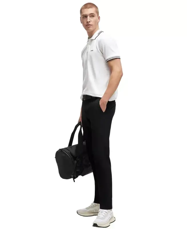 Men's Stretch-Cotton Slim-Fit Polo Shirt - White - 4