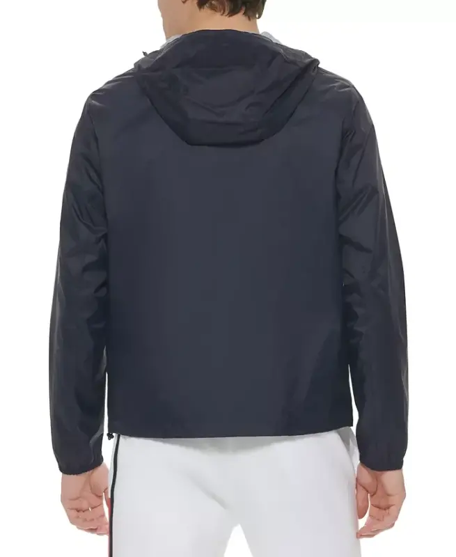 Men's Stretch Hooded Zip-Front Rain Jacket - 4