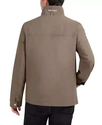 Men's Stretch Performance Windbreaker and Rain Jacket - Taupe - Nautica (1)